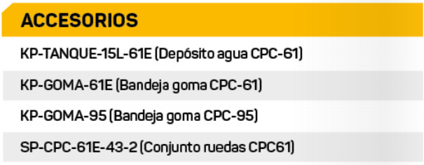 accesorios bandejas compactadora